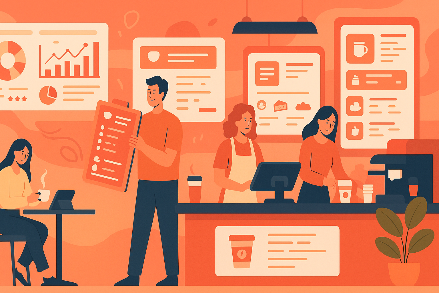 カフェ新規開店：3週間でIT活用経営・デザイン制作を実現